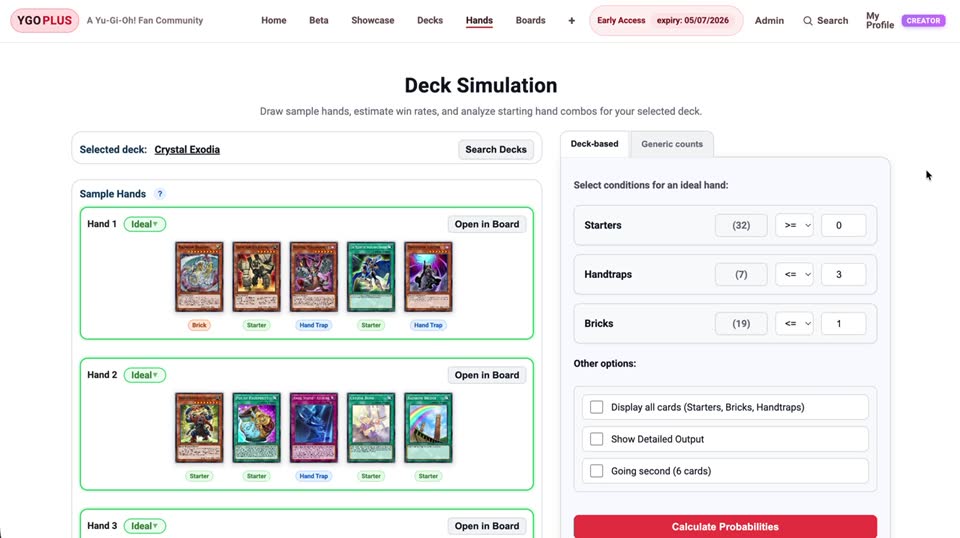 Hand stats, built in. preview